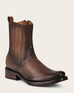 Dress hand-painted brown boot