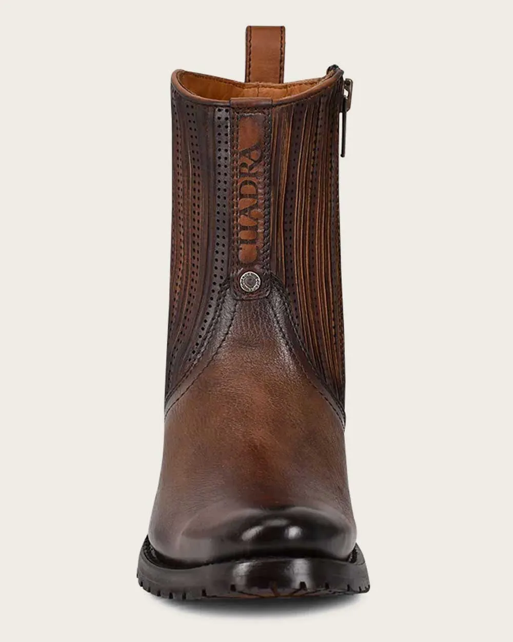 Dress hand-painted brown boot