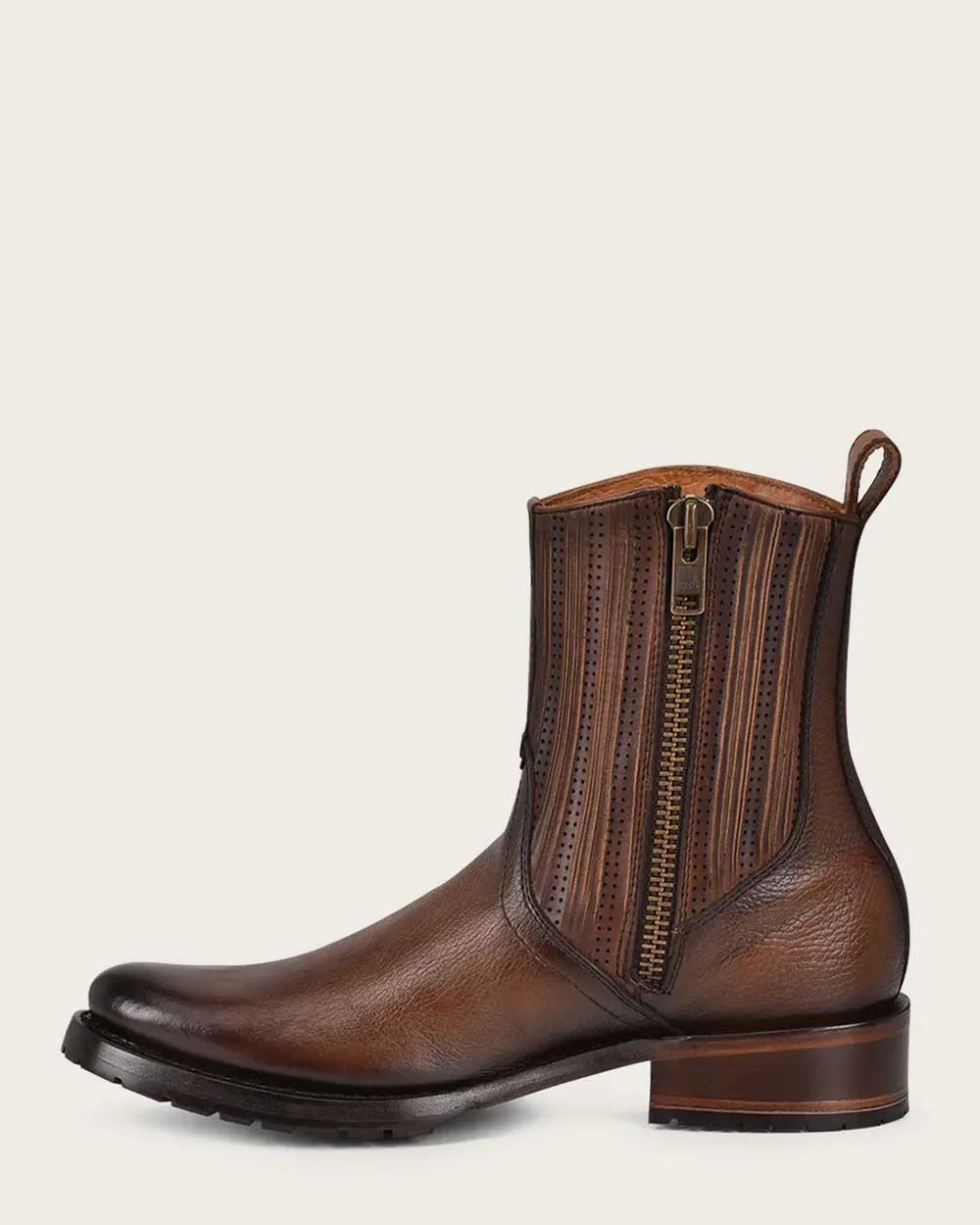 Dress hand-painted brown boot