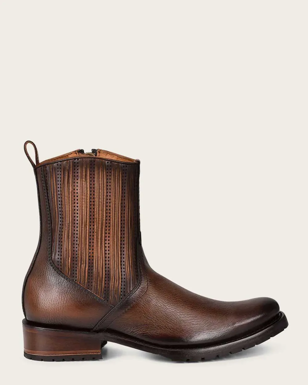 Dress hand-painted brown boot