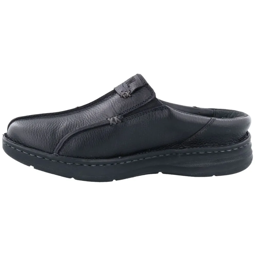 Drew Men's Jackson Leather Slip-on Shoes Black