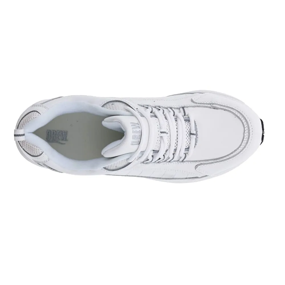 Drew Men's Voyager Leather Athletic Shoe White