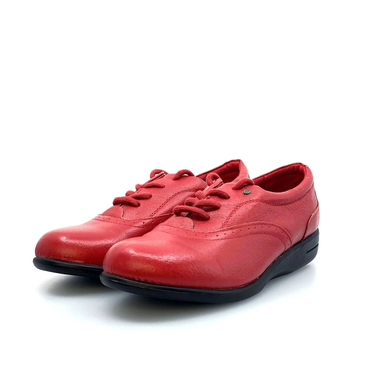 Easy Spirit Womens Shoes Size 7M ESMotion Red Leather Anti-Gravity Comfort