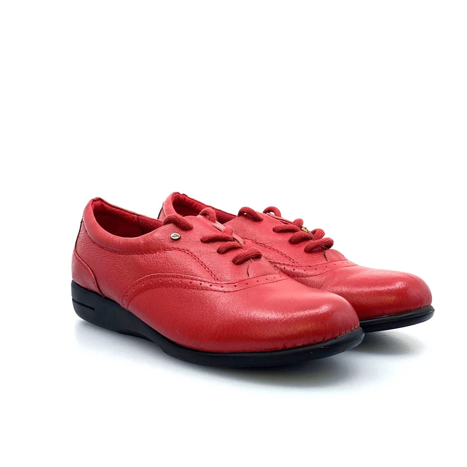 Easy Spirit Womens Shoes Size 7M ESMotion Red Leather Anti-Gravity Comfort