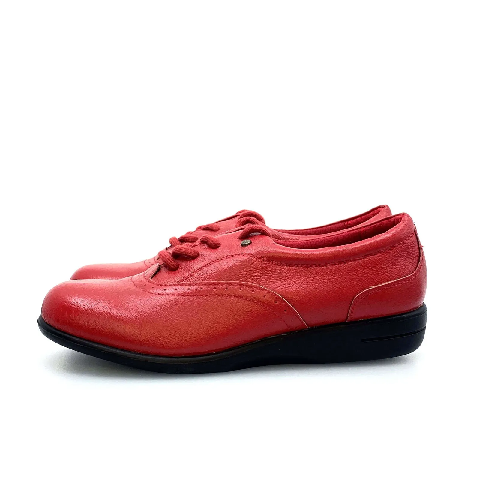 Easy Spirit Womens Shoes Size 7M ESMotion Red Leather Anti-Gravity Comfort