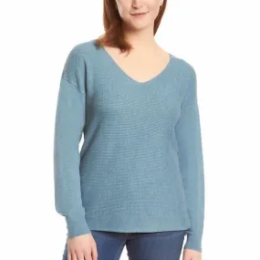 Ella Moss Ladies' Ribbed V-Neck Sweater