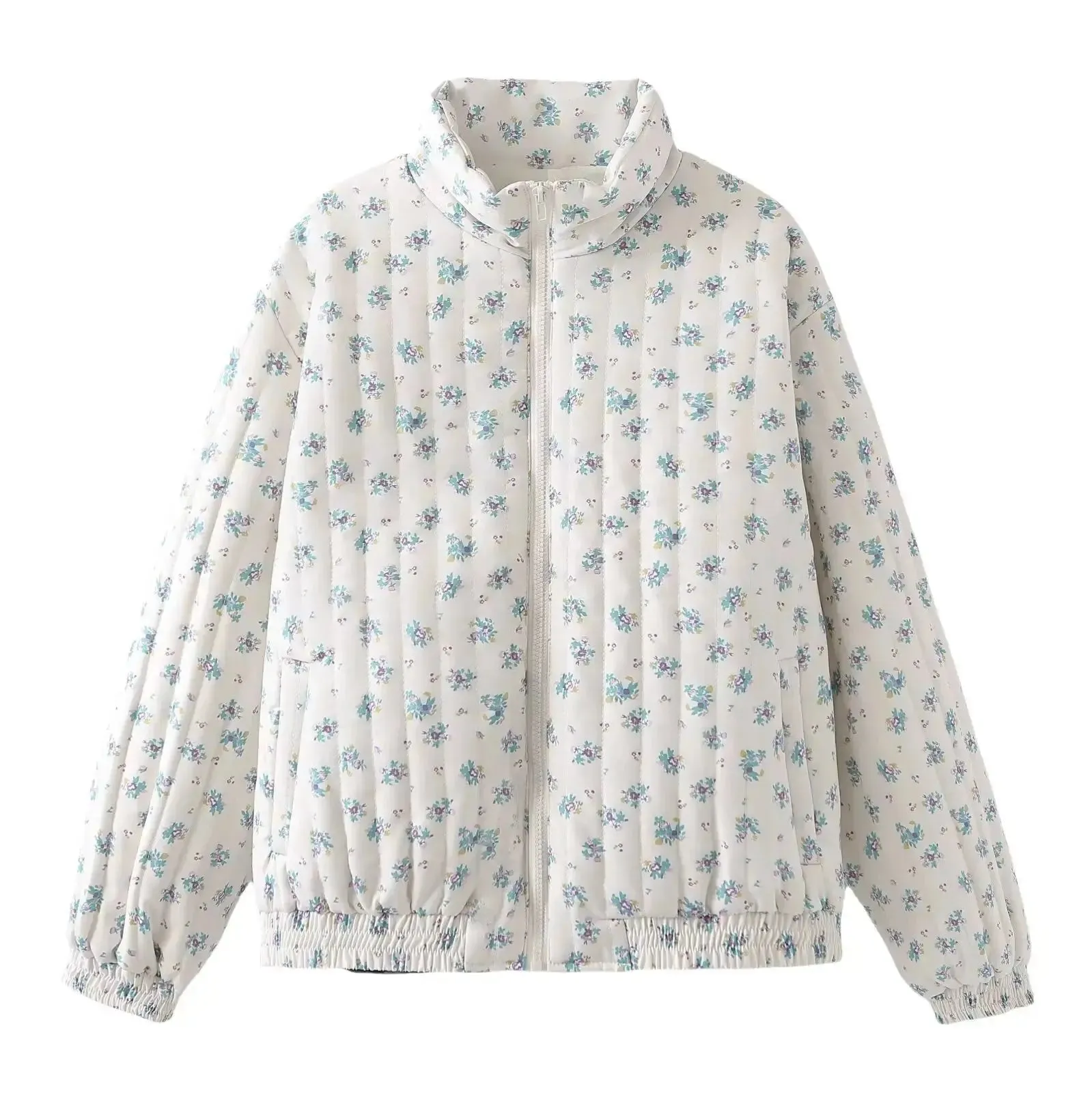 Fashion Floral Print Loose Cotton Jacket