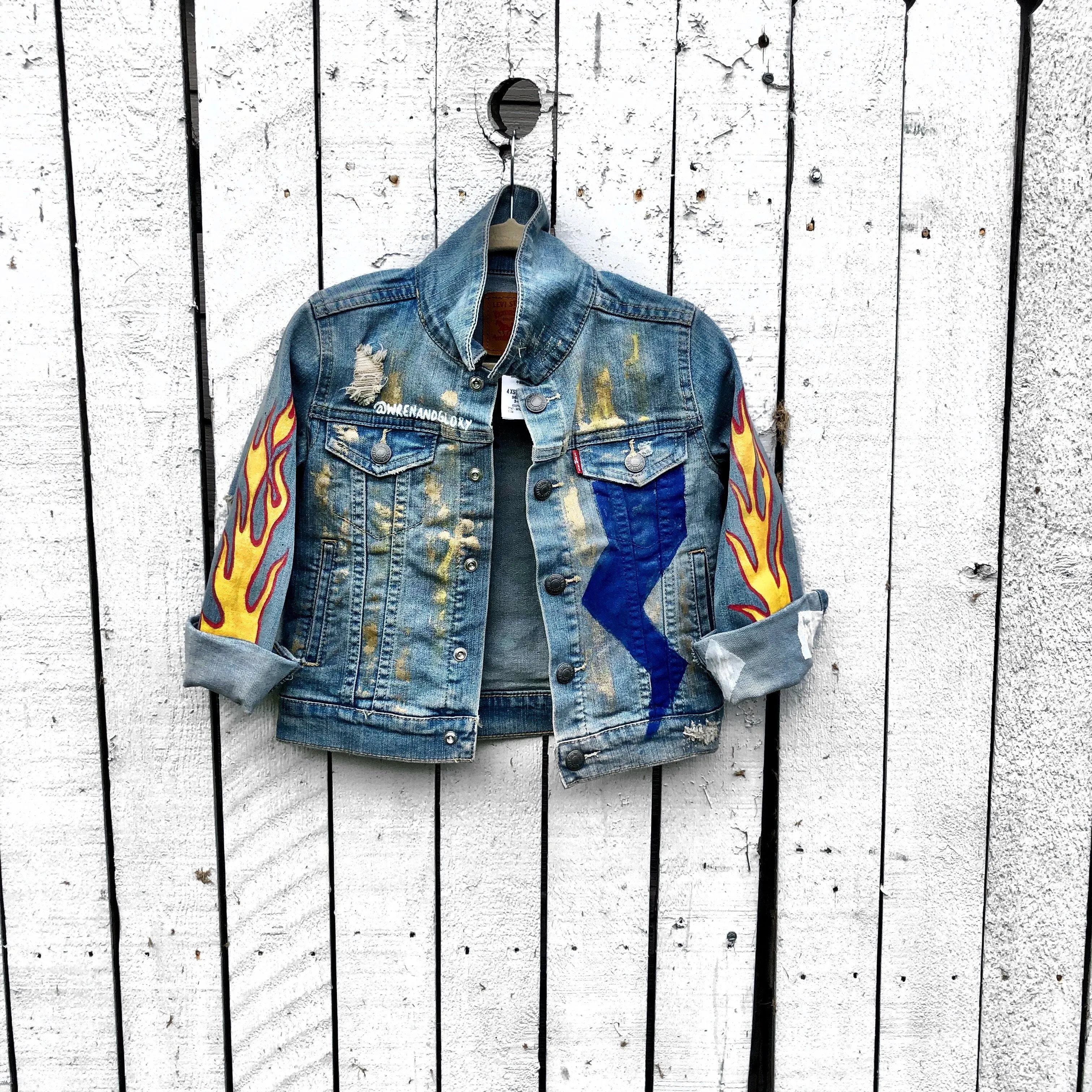 'FLAME' DENIM JACKET - BOYS