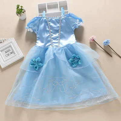 Foreign Trade European and American Girls Dress Princess Dress Dress Frozen Dress Cinderella Dress One Piece Dropshipping