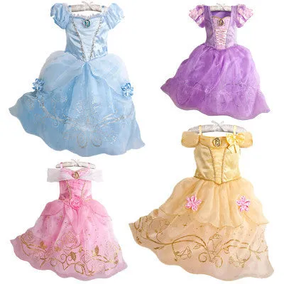 Foreign Trade European and American Girls Dress Princess Dress Dress Frozen Dress Cinderella Dress One Piece Dropshipping