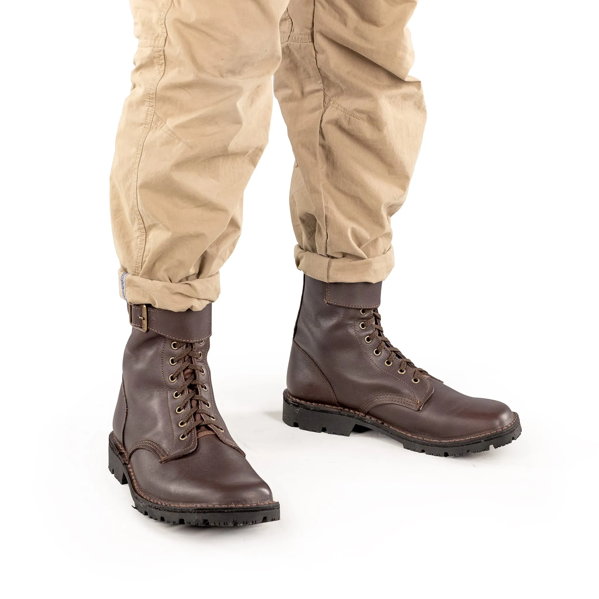 Full Combat Waxi Boot, Dark Brown