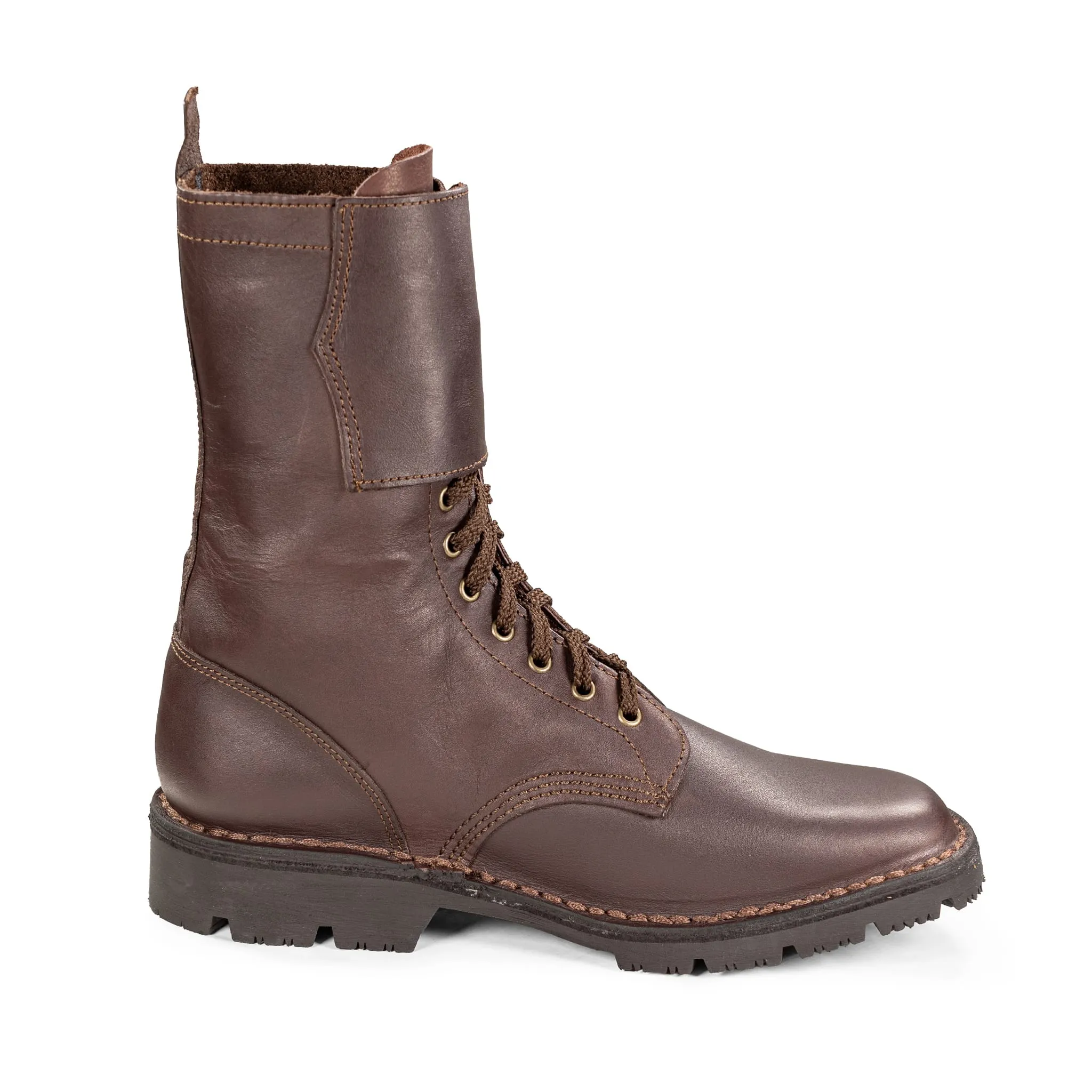 Full Combat Waxi Boot, Dark Brown