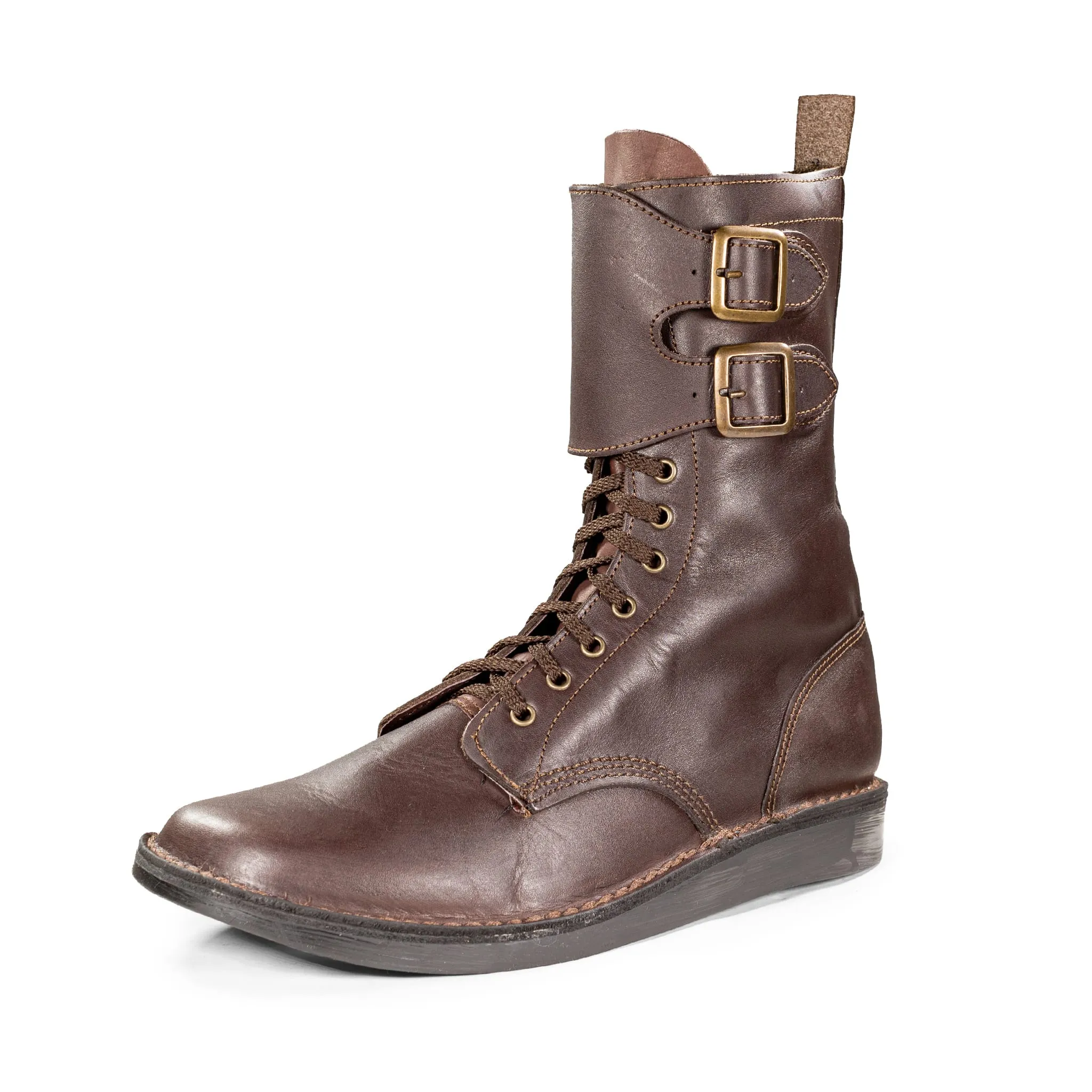 Full Combat Waxi Boot, Dark Brown