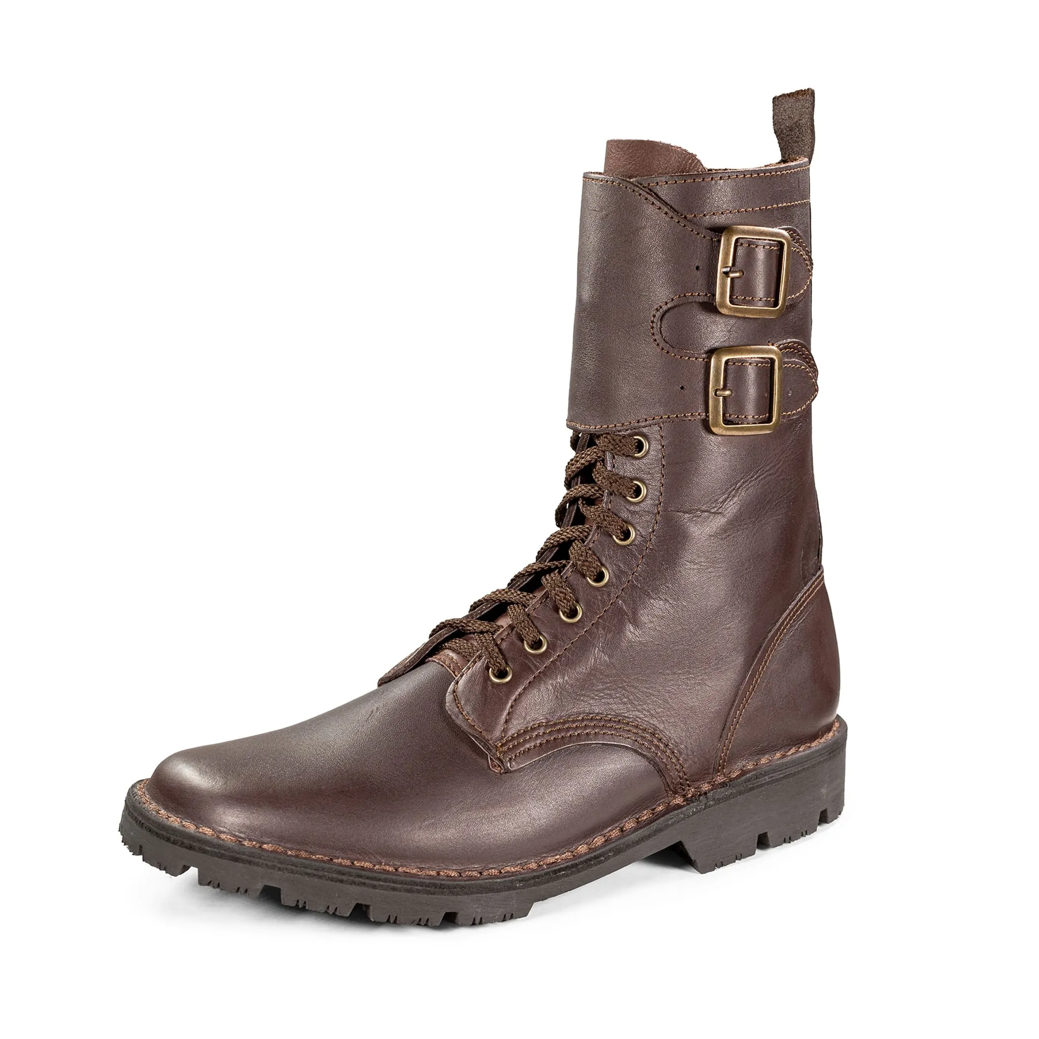 Full Combat Waxi Boot, Dark Brown