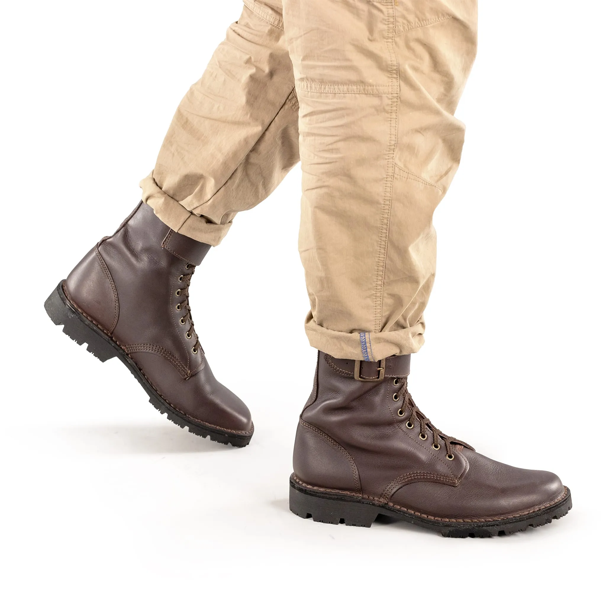 Full Combat Waxi Boot, Dark Brown