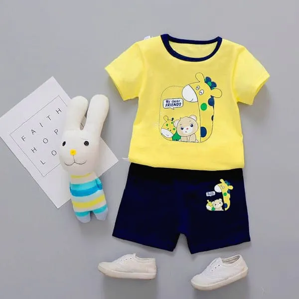 GIRAFFE KIDS T-SHIRT & SHORT SET