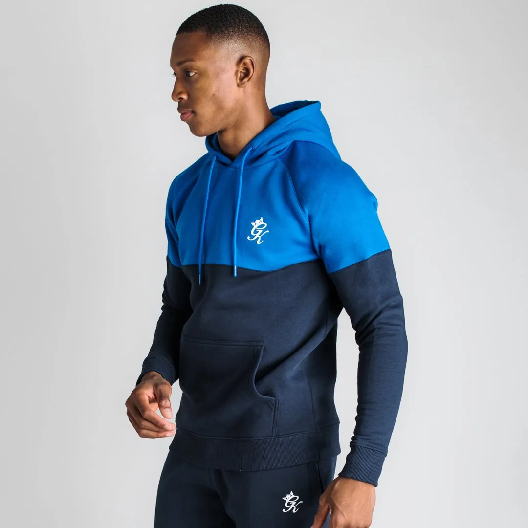 GK Basis Panelled Overhead Hoodie - Navy/Cobalt