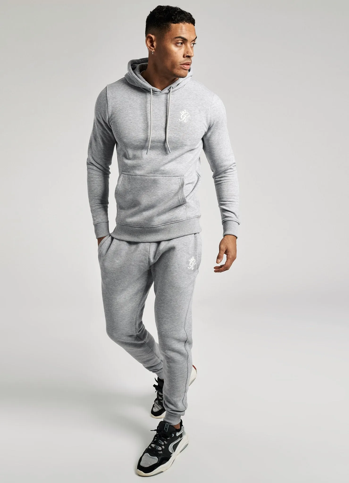 Gym King Basis Overhead Hoodie - Grey Marl