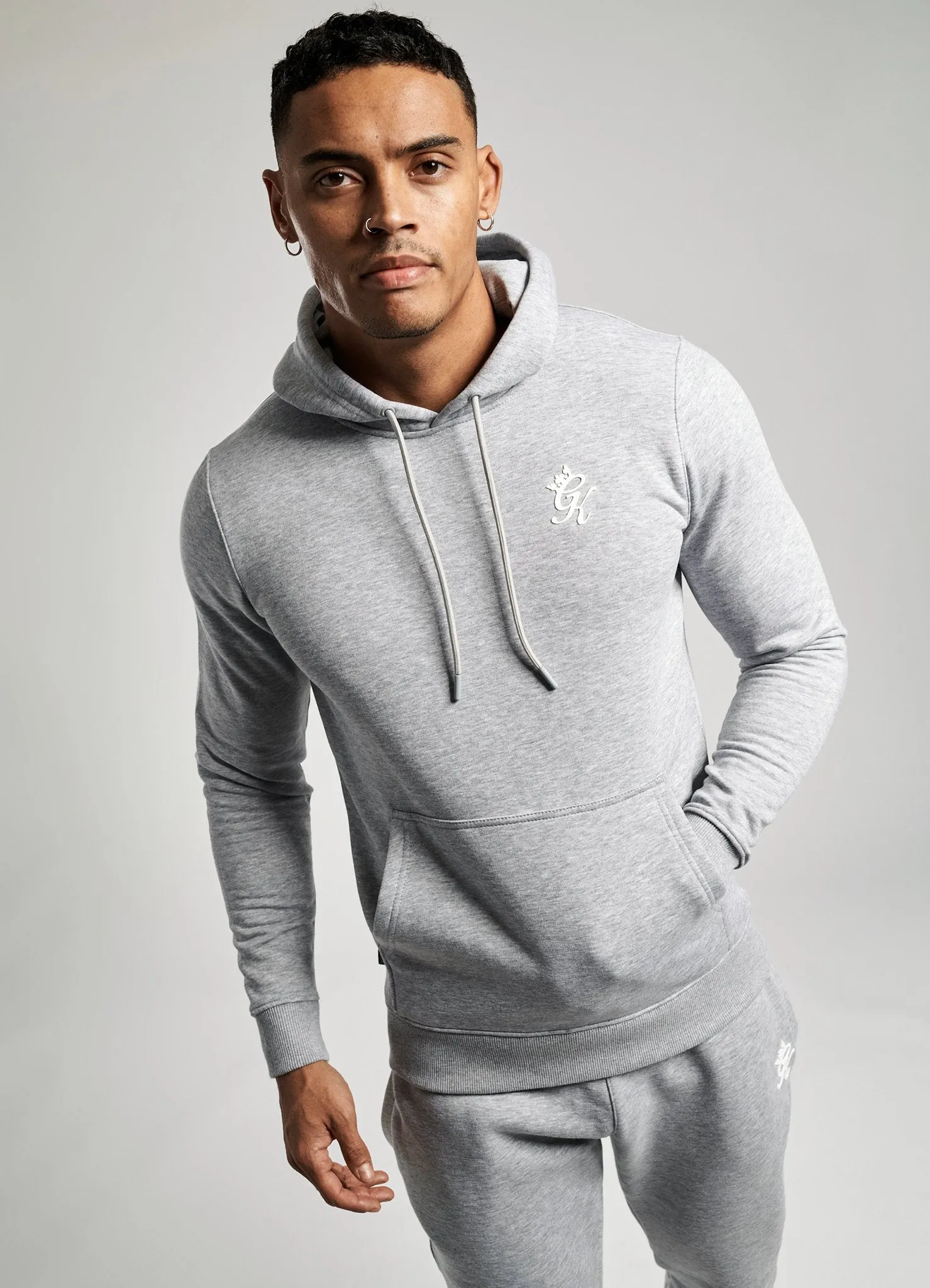 Gym King Basis Overhead Hoodie - Grey Marl