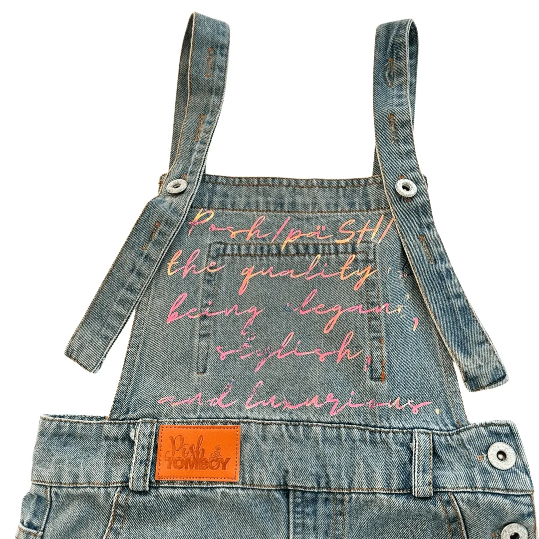 Harlem Cargo Pocket Denim Overall Dress