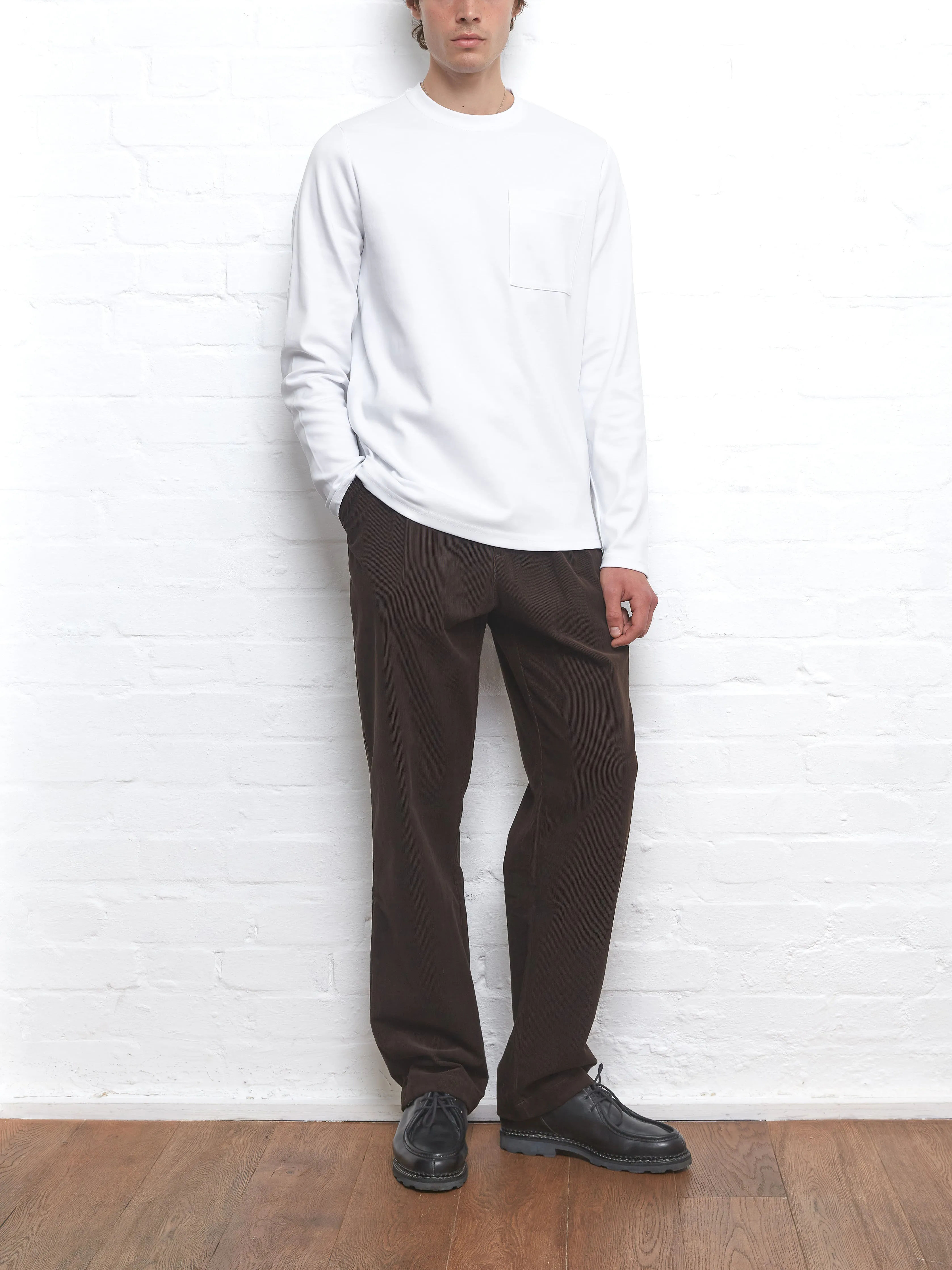 Heavy Long Sleeve T-Shirt Tavistock White