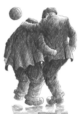 He's Fitba Crazy Sketch by Alexander Millar