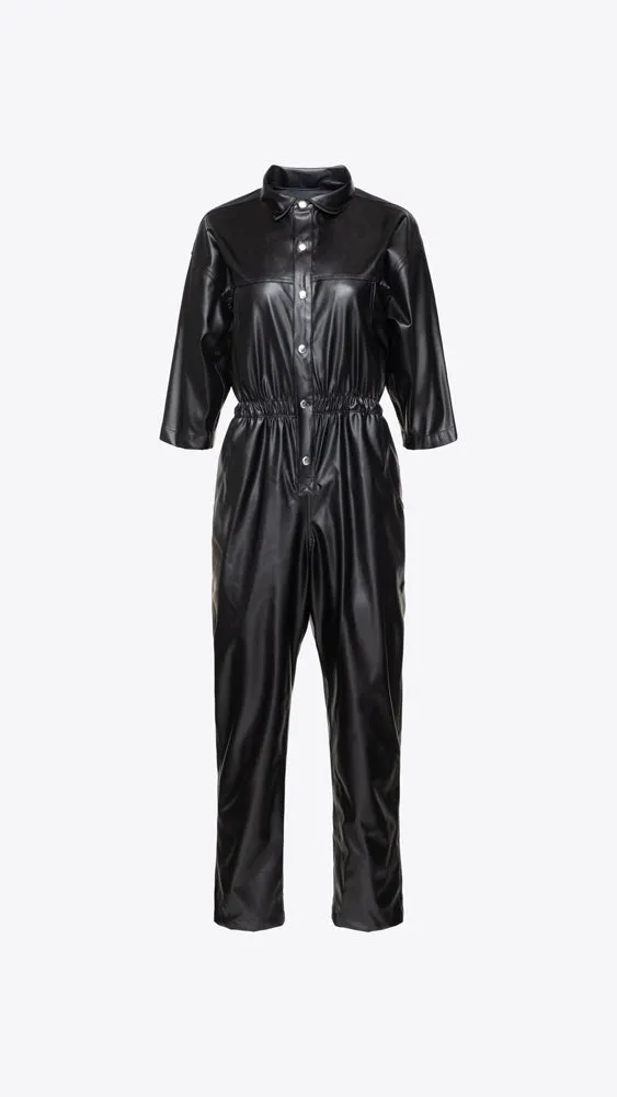 Hope Jumpsuit - Black Leather