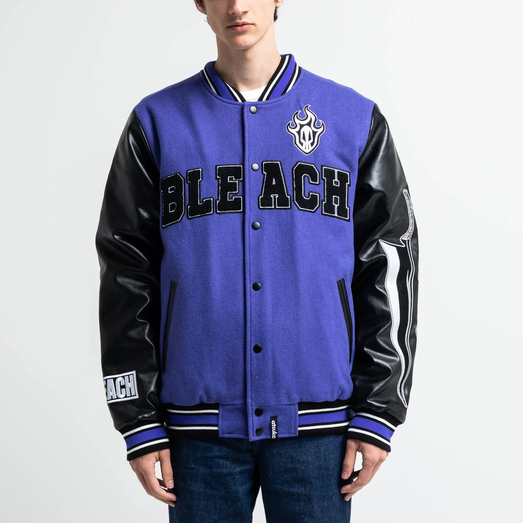 Ichigo Kurosaki Purple Varsity Jacket