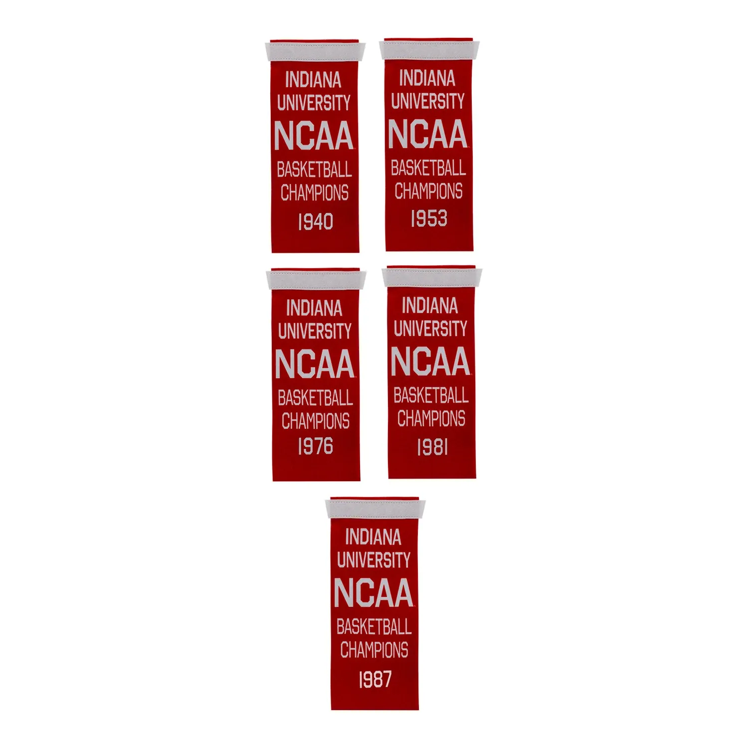 Indiana Hoosiers 5"x12" Basketball Championship Banners