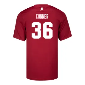 Indiana Hoosiers Adidas #36 Clay Conner Crimson Student Athlete Football Jersey