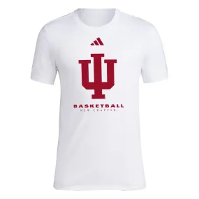 Indiana Hoosiers Adidas New Chapter Bench White T-Shirt