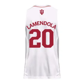 Indiana Hoosiers Adidas White Women's Basketball Student Athlete Jersey #20 Julianna LaMendola