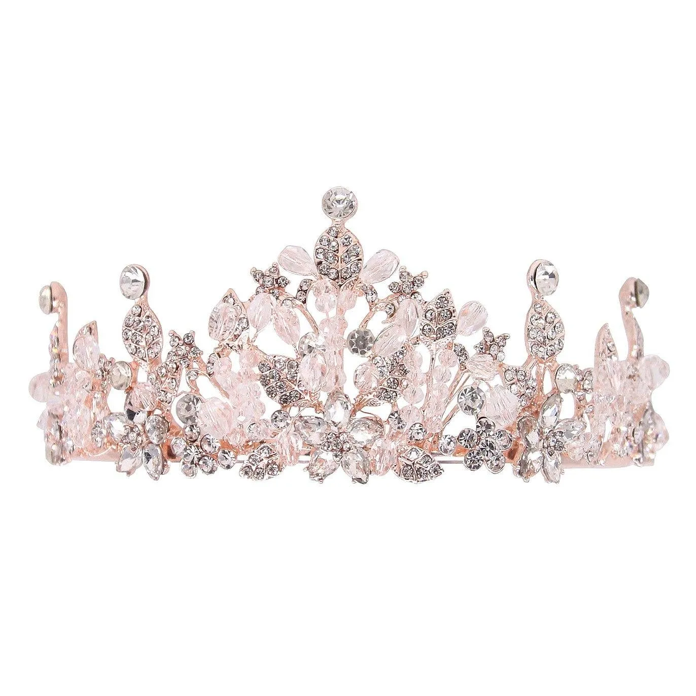 Instant Shipping! High Princess Tiara - Rose Gold x Clear