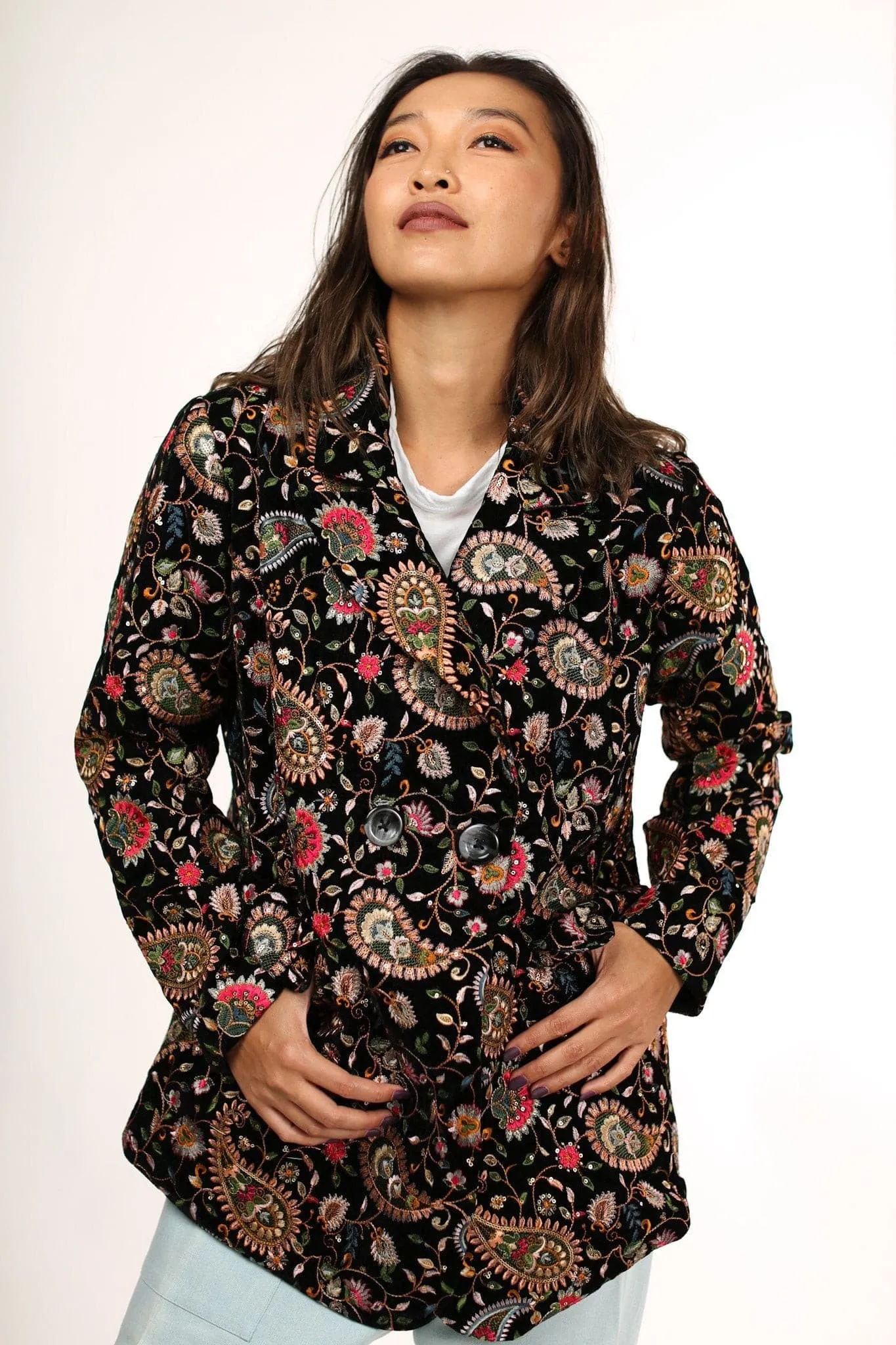 JACKET FRIDA EMBROIDERED VELVET