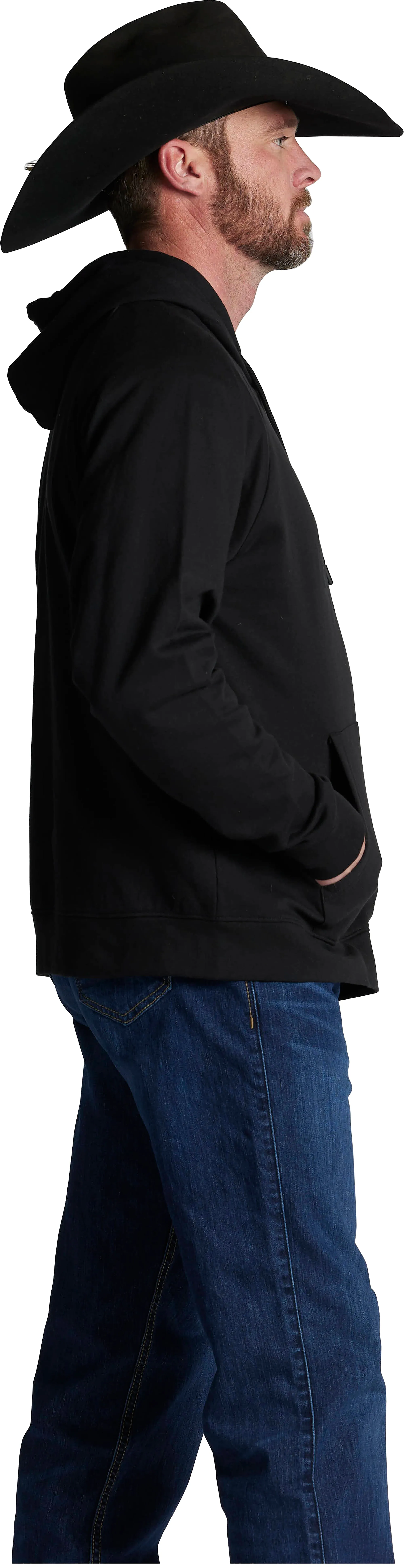 Justin Brands Bison Hoodie in Black J-1510