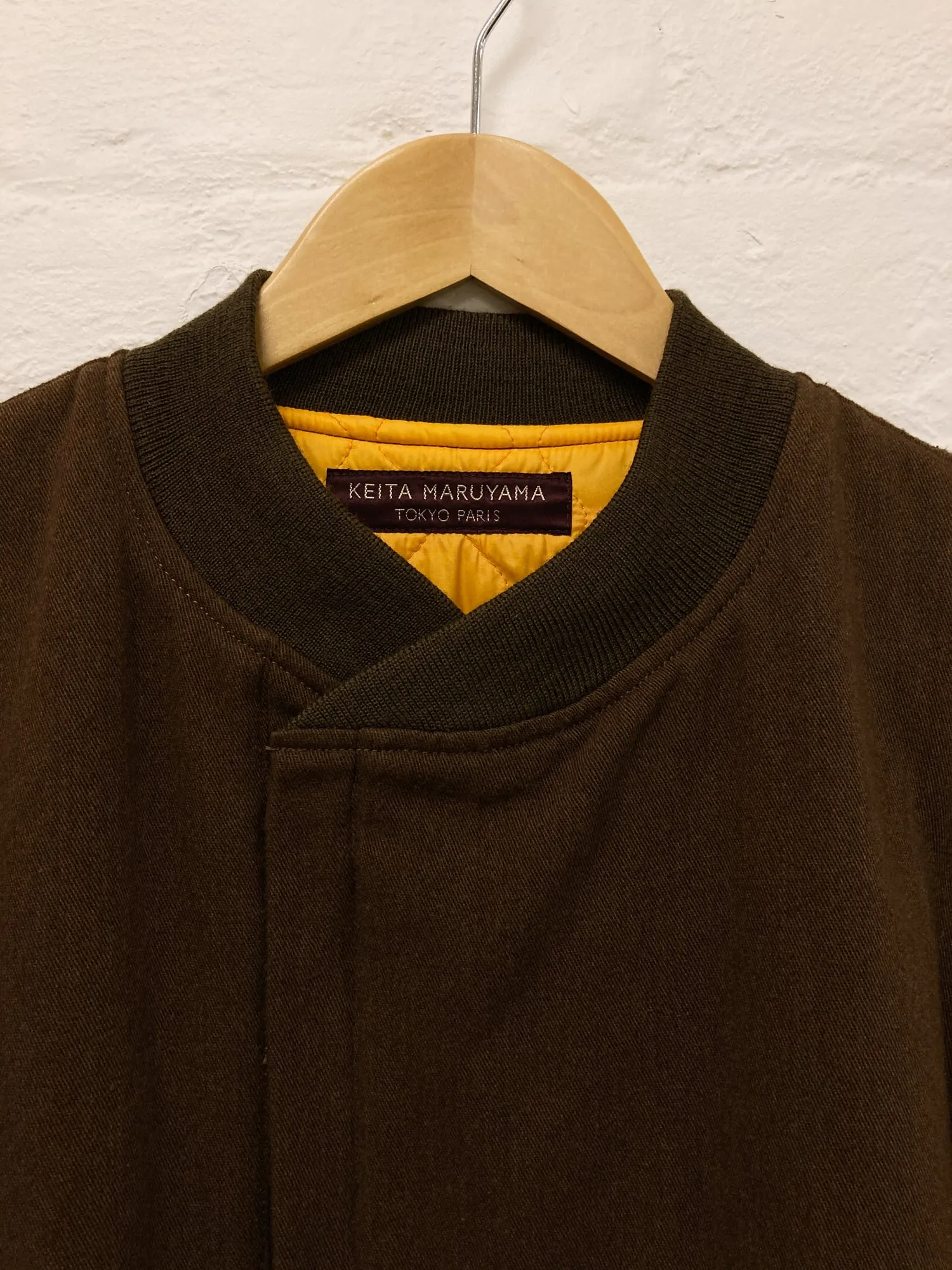 Keita Maruyama Homme 1990s brown padded MA-1 style pullover bomber jacket - M L