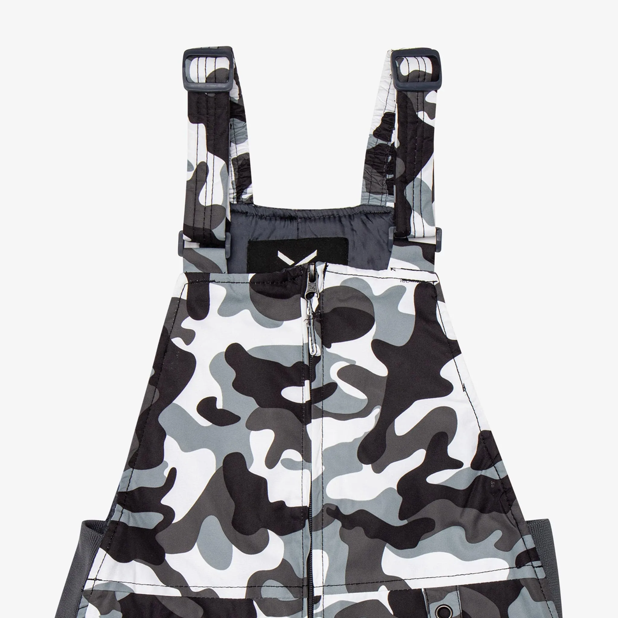 Kids Camo Insulated Snow Bib Overalls