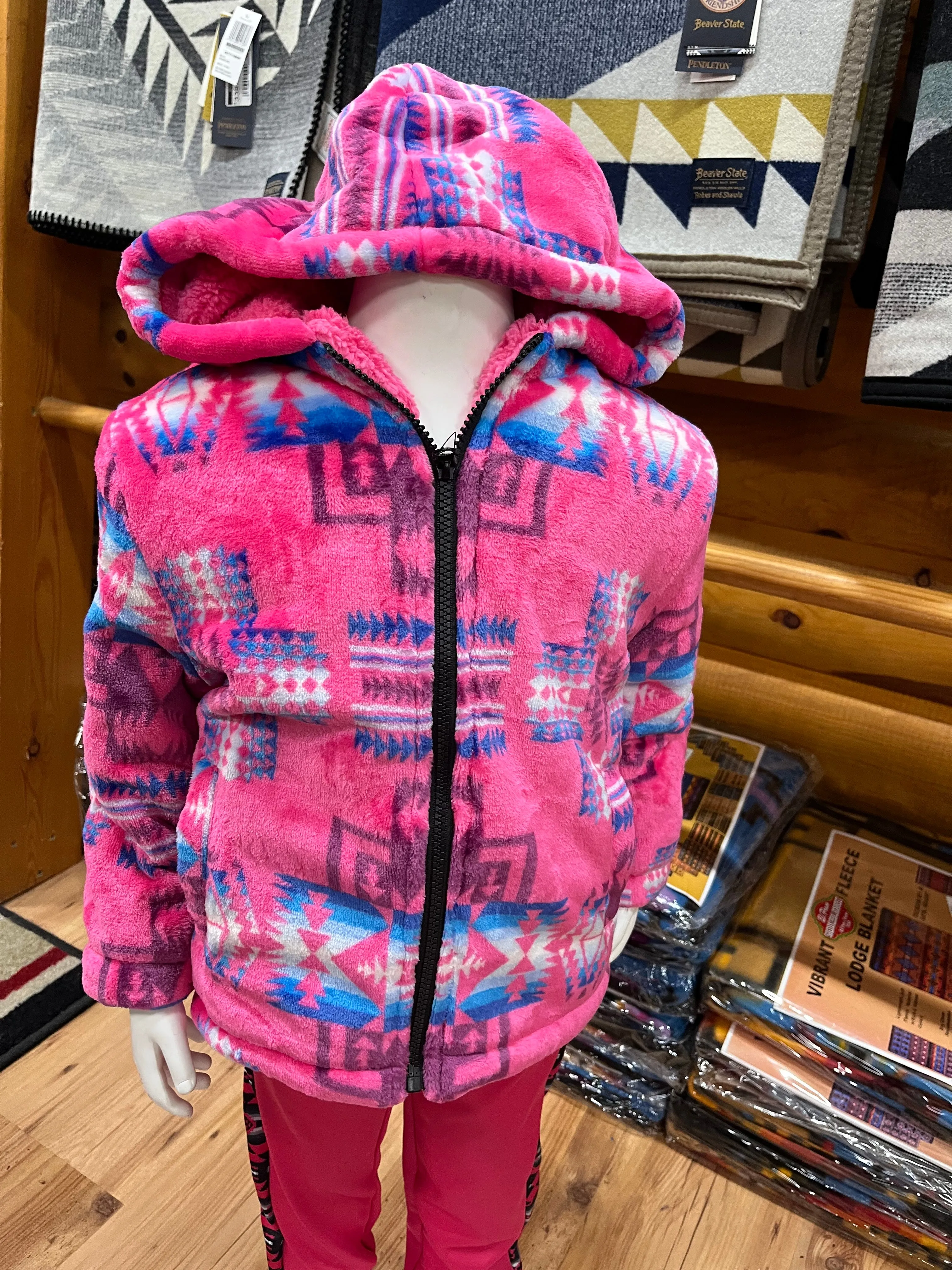 Kids Hooded Sherpa Jackets