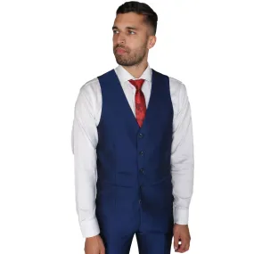 Kingsley - Men's Plain Blue Wedding Prom Waistcoat