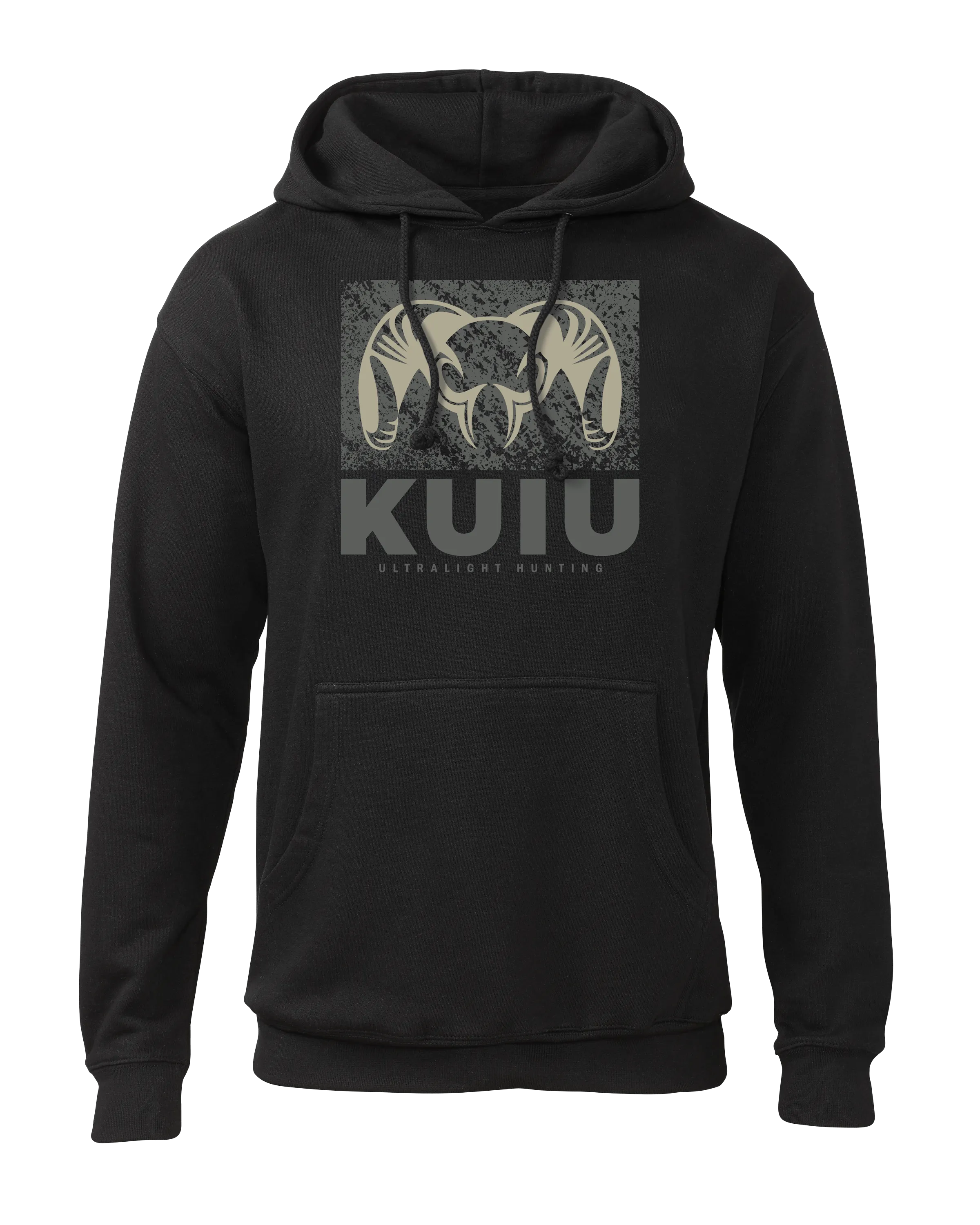 KUIU Distressed Box Logo Hoodie | Black