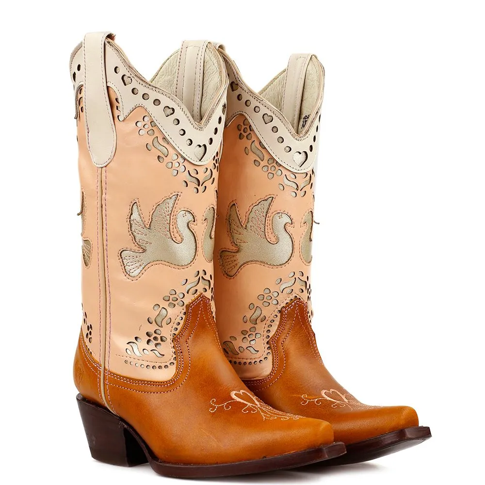 La Pintura Cognac - Duifje Peach Dove Ladies Cowboy Boots