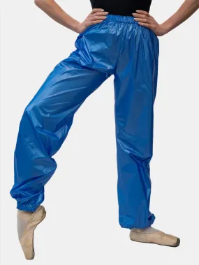 Laminate Blue Warm-Up Dance Trash Bag Pants MP5003