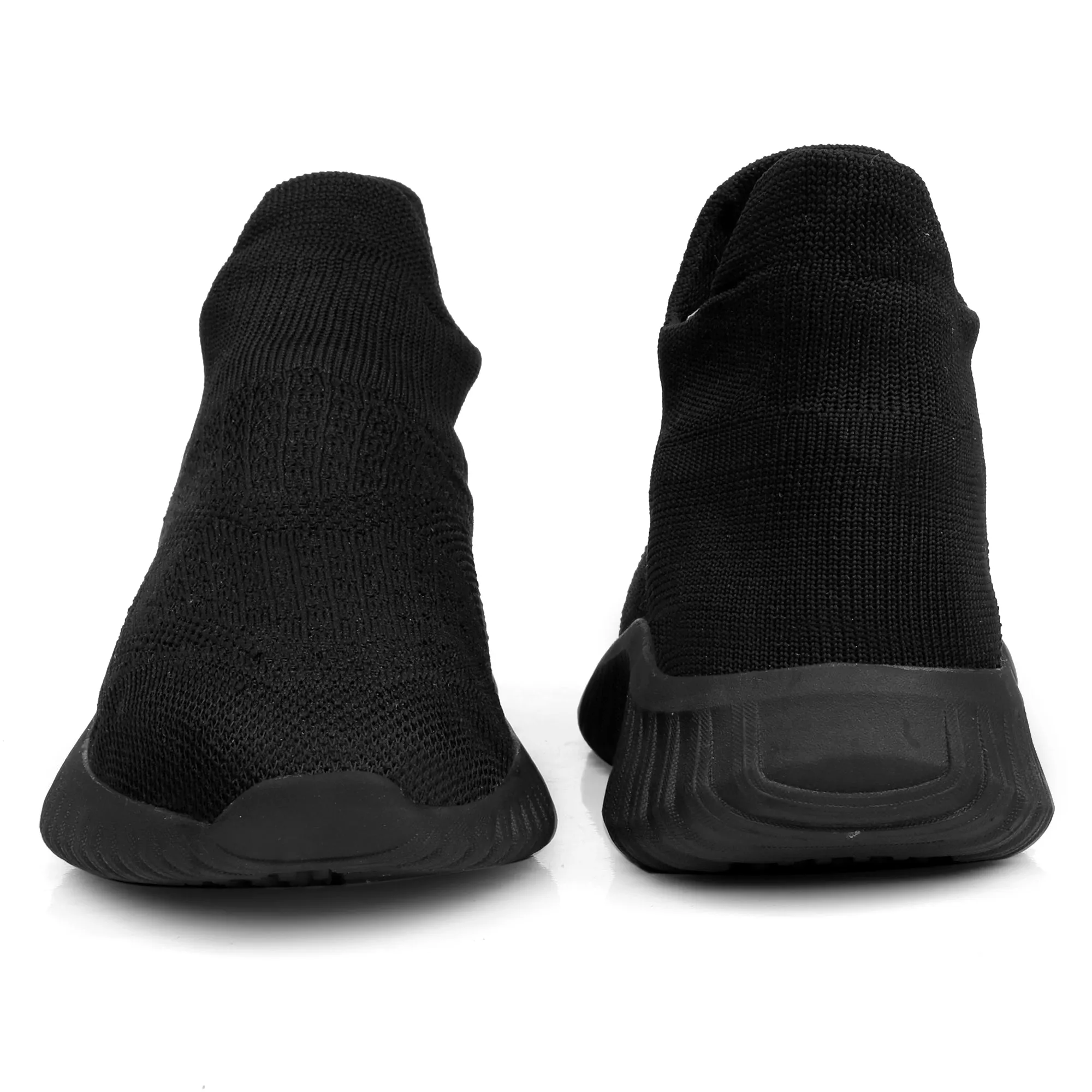 Latest Knitted Fabric Material Casual Black Sports Socks Shoes For Men