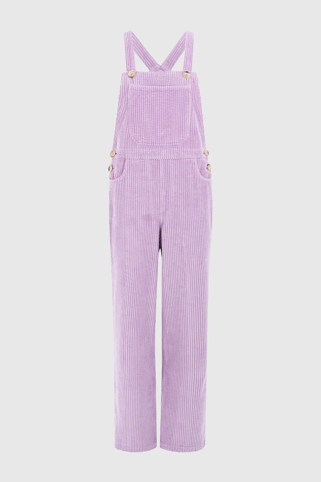 Leah Lilac Corduroy Overalls