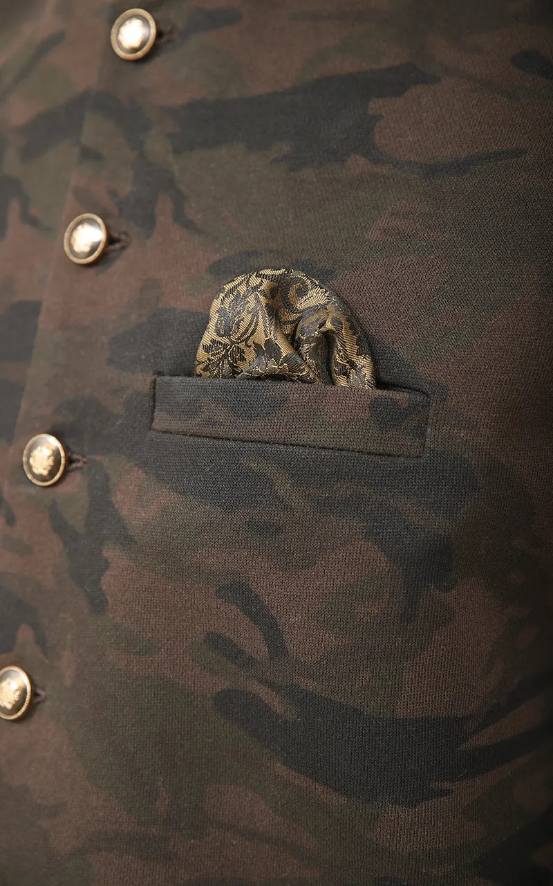 Men Premium Camo Design Waistcoat