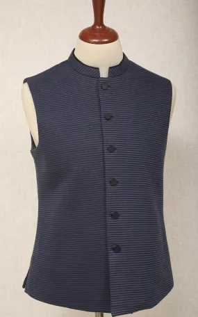 Men Premium Fabric Waistcoat Navy