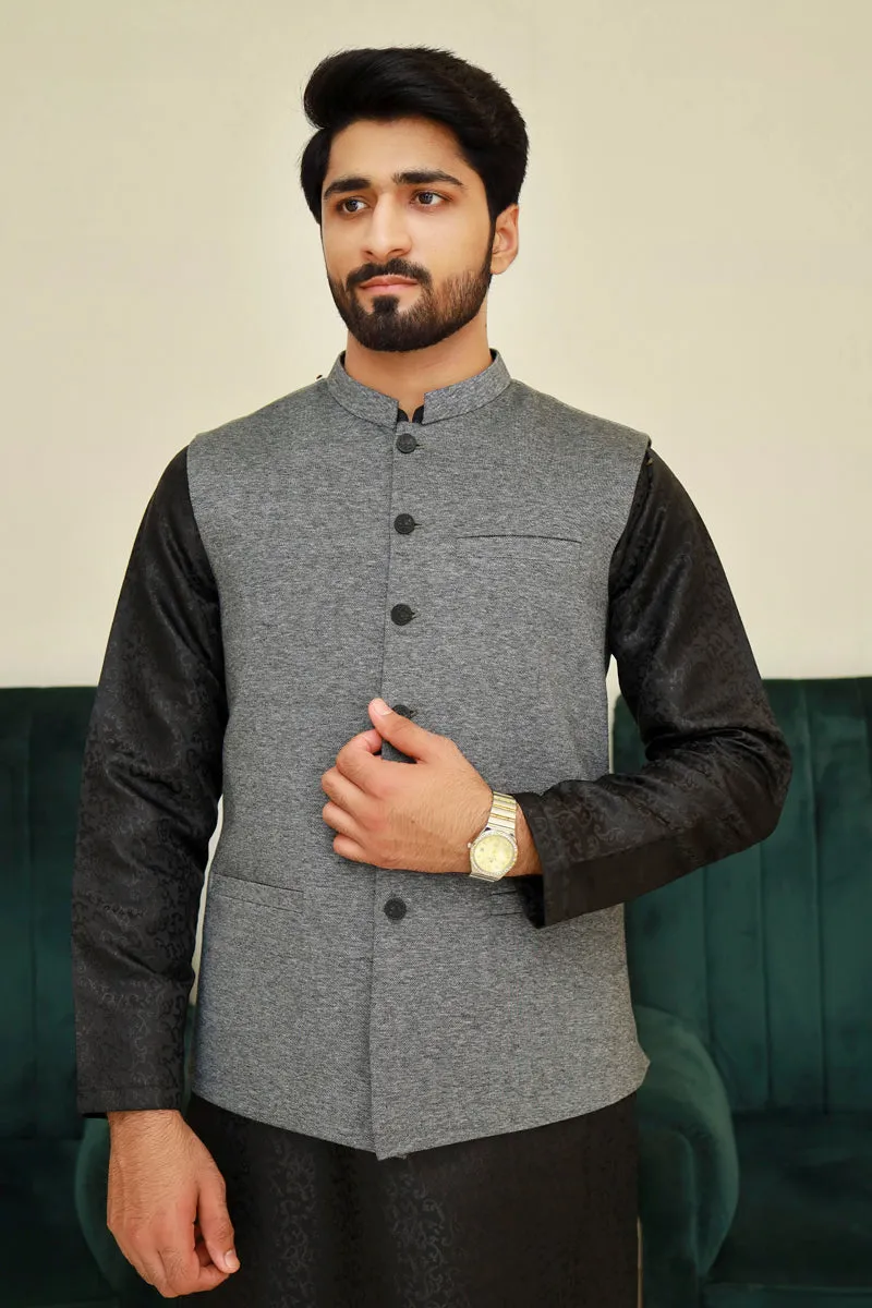 Men Premium Waistcoat Charcoal