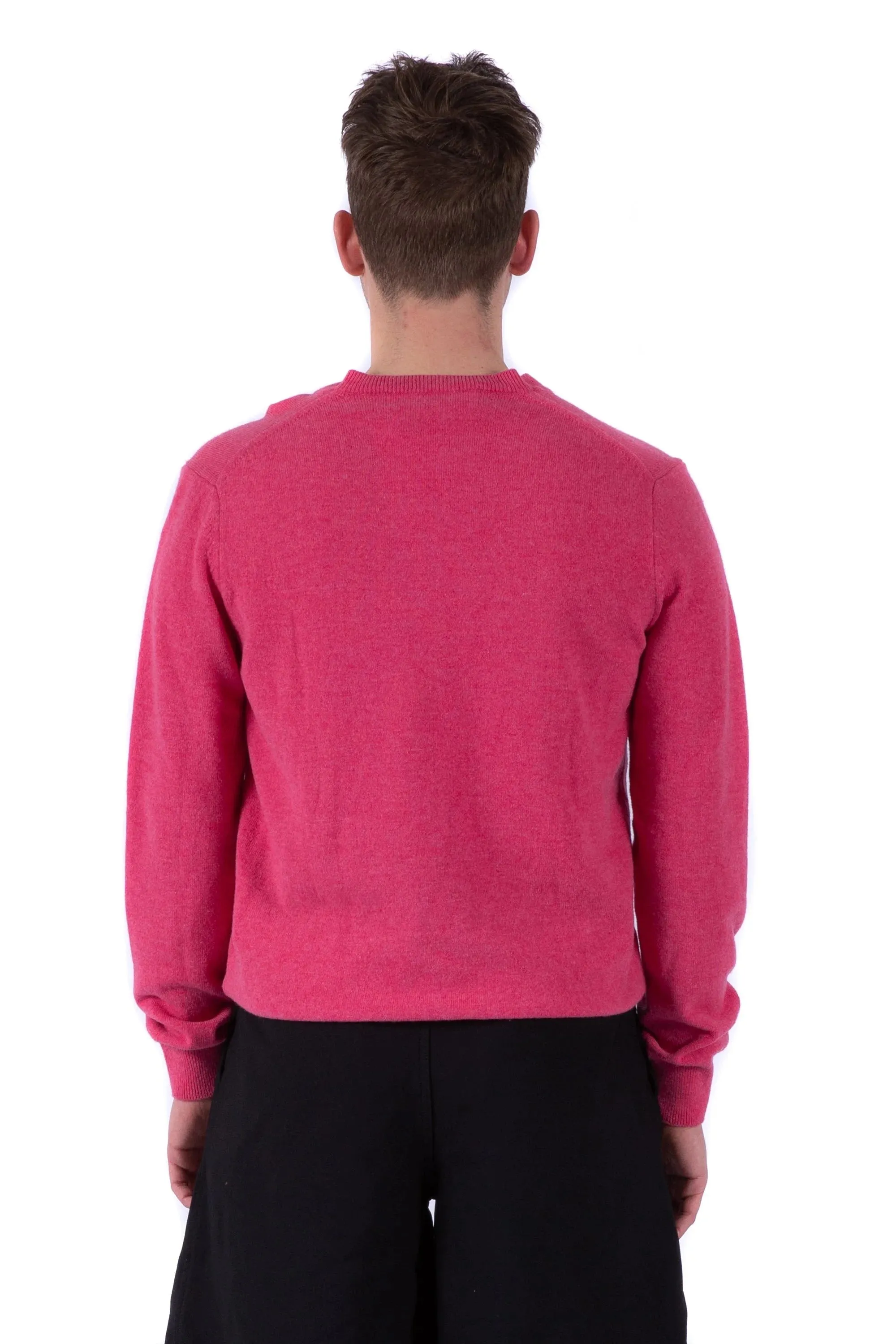 Men's Pink V-Neck Sweater