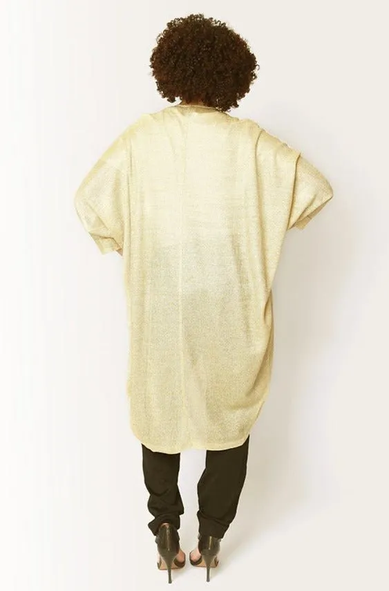 Mia Cocoon Cardigan // Gold