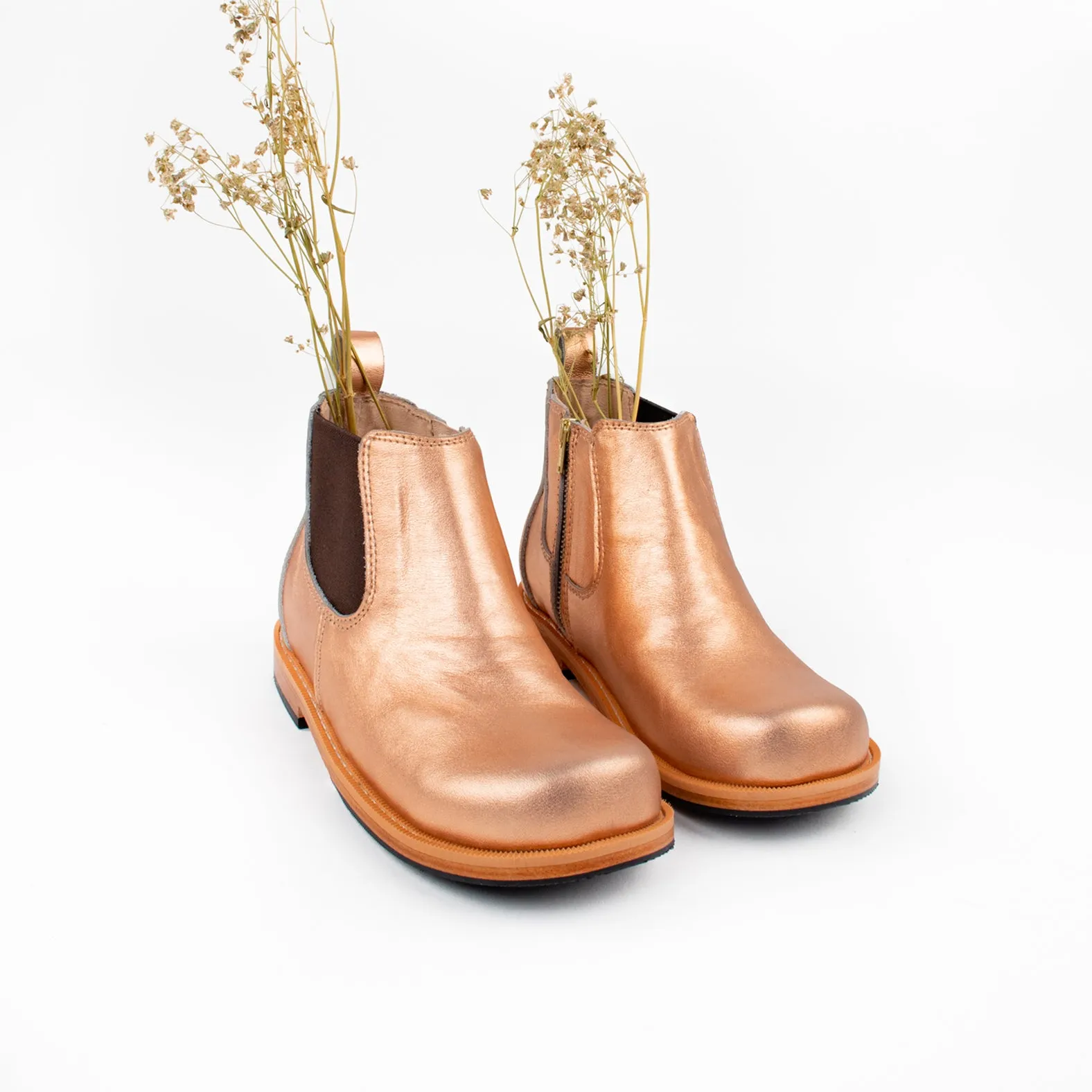 MK22778 - Chelsea Hawks Boots Rose Gold [Children's Leather Boots]